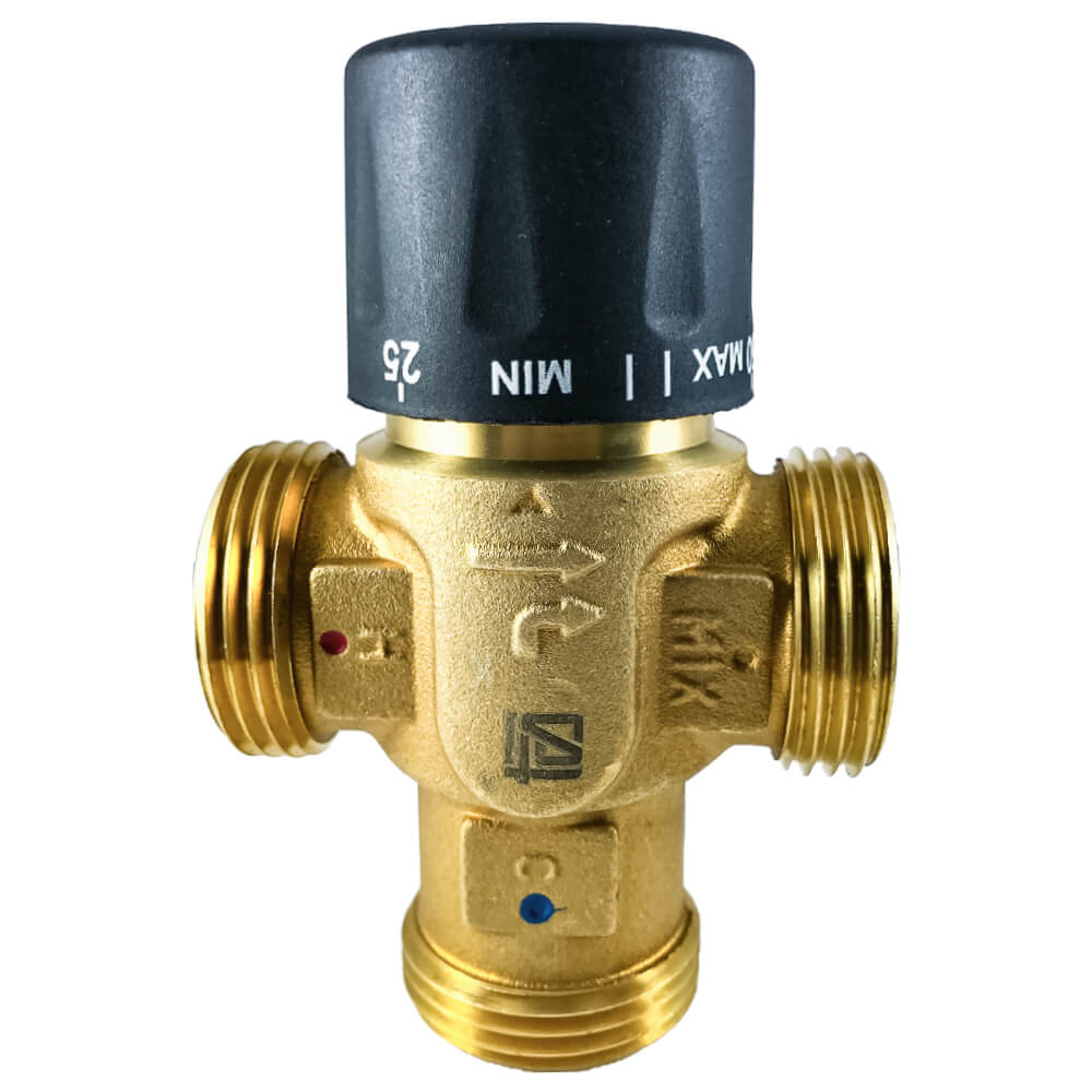 Термостатический смесительный клапан для систем отопления и ГВС STI  1" НР (3/4" ВР) 20-55°С - фото