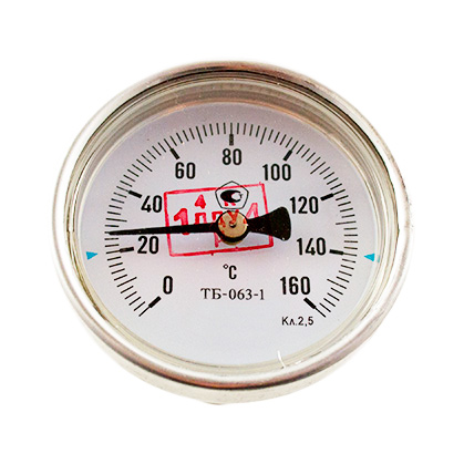 Термометр биметаллический 150°C L=100 - фото