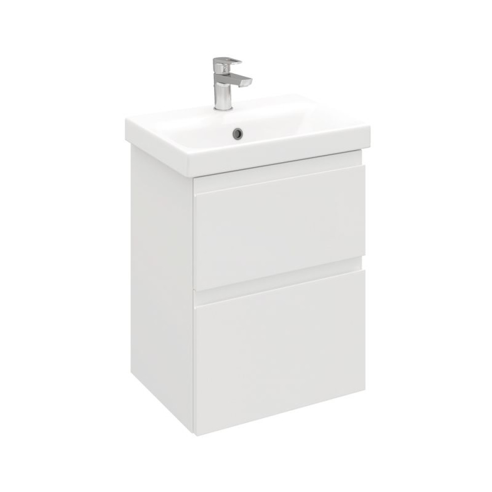 Тумба подвесная Laparet Optimum Slim 50 под умывальник Moduo Slim 50, белый глянец - фото1 Тумба подвесная Laparet Optimum Slim 50 под умывальник Moduo Slim 50, белый глянец - фото1