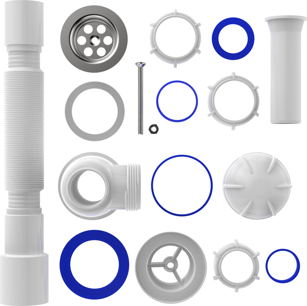 S0115 Сифон для умывальника 1½х40 с гофротрубой 40х40-50 фото-6