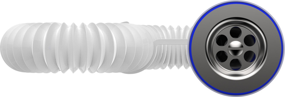 F203 Гофросифон 1¼х40-50 с металлической решеткой 380-750 мм. фото-4
