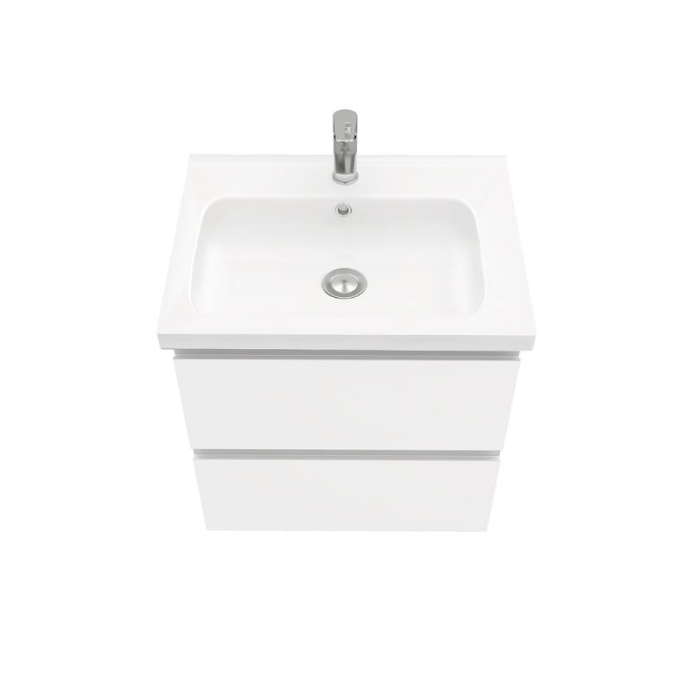 Тумба подвесная Laparet Electra 60 под умывальник Creavit Ideal 60, УЛЬТРА белый глянец - фото2 Тумба подвесная Laparet Electra 60 под умывальник Creavit Ideal 60, УЛЬТРА белый глянец - фото2