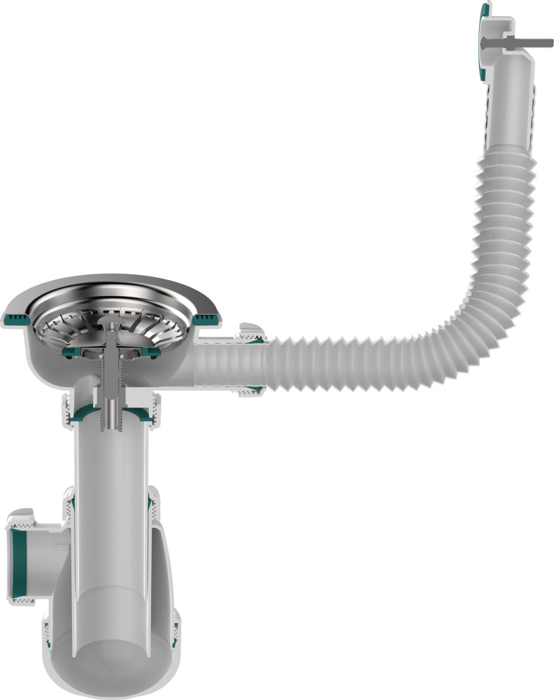 B0142 Сифон для мойки 3½х40 с круглым переливом фото-4 B0142 Сифон для мойки 3½х40 с круглым переливом фото-4