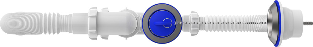 V255 Сифон для ванны 1½х40 регулируемый с выпуском, переливом и гофротрубой 40х40-50 фото-3 V255 Сифон для ванны 1½х40 регулируемый с выпуском, переливом и гофротрубой 40х40-50 фото-3