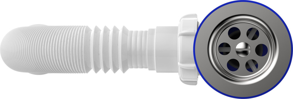 S0110 Сифон для умывальника 1½х40 с гофротрубой 40х50 фото-3 S0110 Сифон для умывальника 1½х40 с гофротрубой 40х50 фото-3