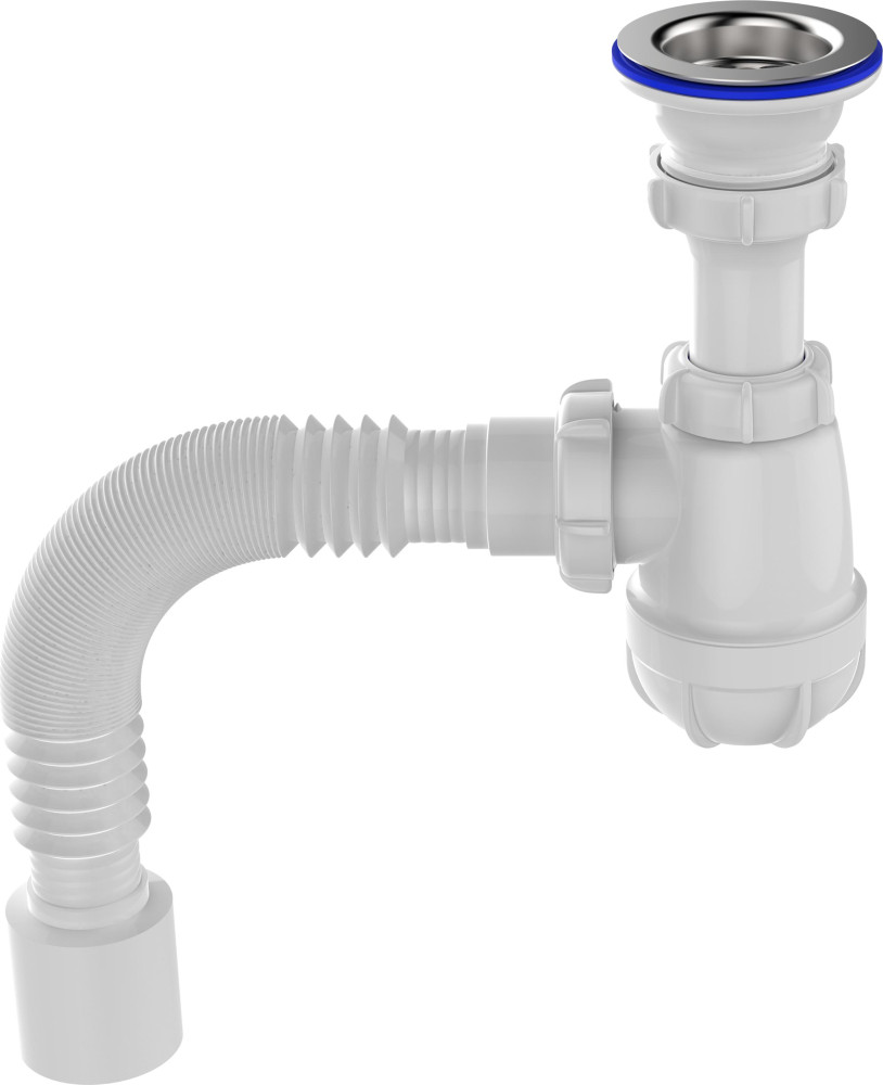 S0110 Сифон для умывальника 1½х40 с гофротрубой 40х50 - фото2