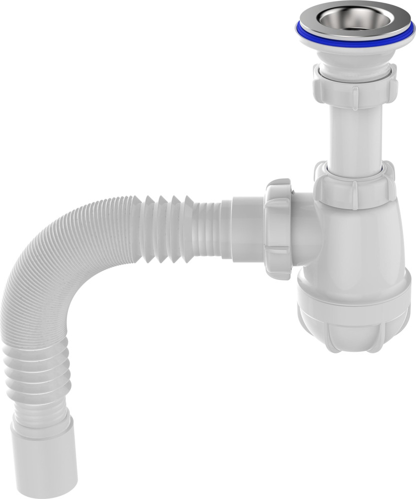 S1005 Сифон для умывальника 1¼&quot;х40 с гофротрубой 40х40 - фото2