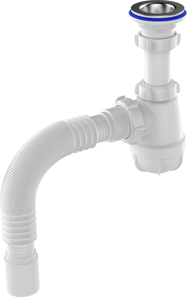 S1005 Сифон для умывальника 1¼&quot;х40 с гофротрубой 40х40 - фото1