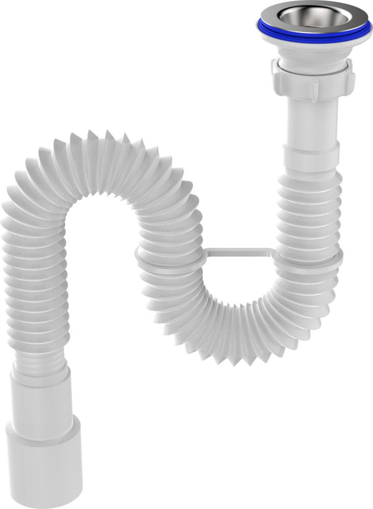 F203 Гофросифон 1¼х40-50 с металлической решеткой 380-750 мм. фото-3