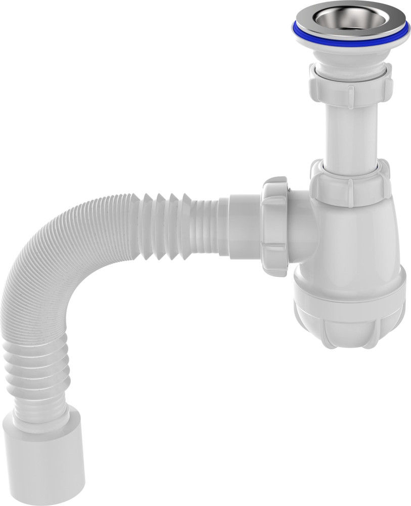 S1010 Сифон для умывальника 1¼х40 с гофротрубой 40х50 - фото2