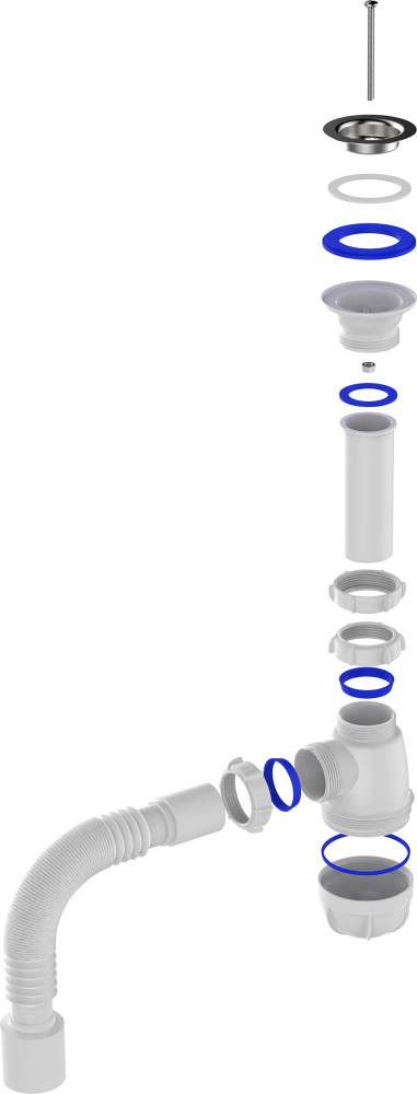 B0110 Сифон для кухни 1½х40 с гофротрубой 40х50 фото-5