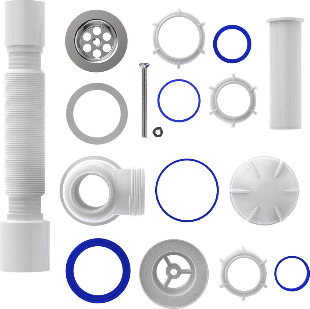 S1010 Сифон для умывальника 1¼х40 с гофротрубой 40х50 фото-6