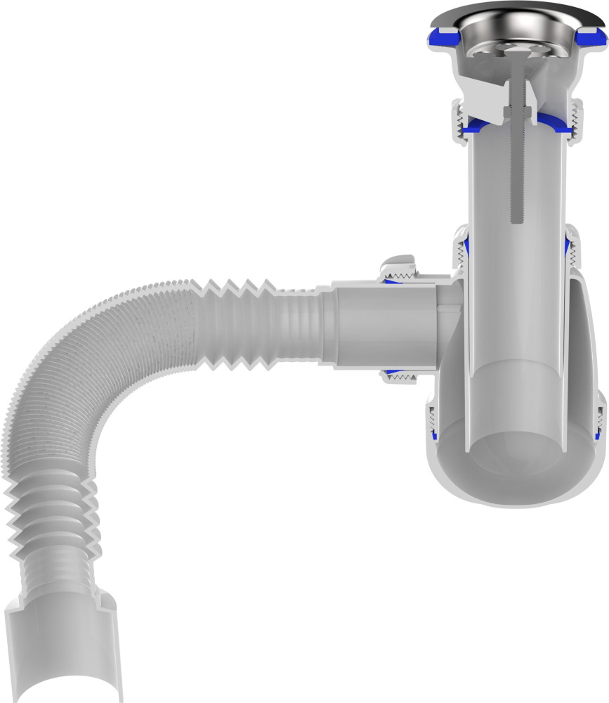 B0110 Сифон для кухни 1½х40 с гофротрубой 40х50 фото-4