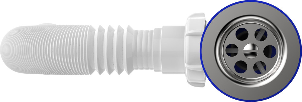 S0115 Сифон для умывальника 1½х40 с гофротрубой 40х40-50 фото-3 S0115 Сифон для умывальника 1½х40 с гофротрубой 40х40-50 фото-3