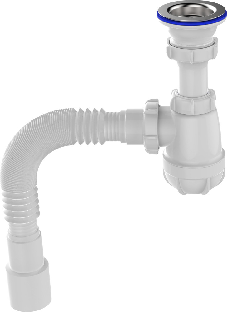 S0115 Сифон для умывальника 1½х40 с гофротрубой 40х40-50 - фото2