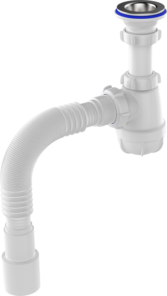 S1015 Сифон для умывальника 1¼х40 с гофротрубой 40х40-50 - фото1