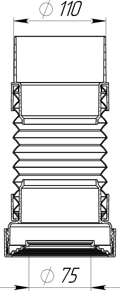 T712 Удлинитель гибкий для унитаза с выпуском 110мм 290-330 мм фото-9 T712 Удлинитель гибкий для унитаза с выпуском 110мм 290-330 мм фото-9