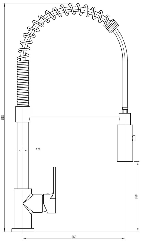 Смеситель для кухни Ligeya L7005 одноручный с гибким изливом фото-4 Смеситель для кухни Ligeya L7005 одноручный с гибким изливом фото-4