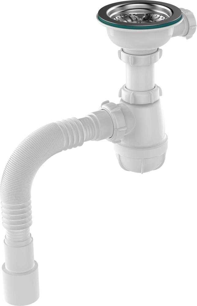 B0144 Сифон для мойки 3½&quot;х40 с гофротрубой 40х40-50 - фото1
