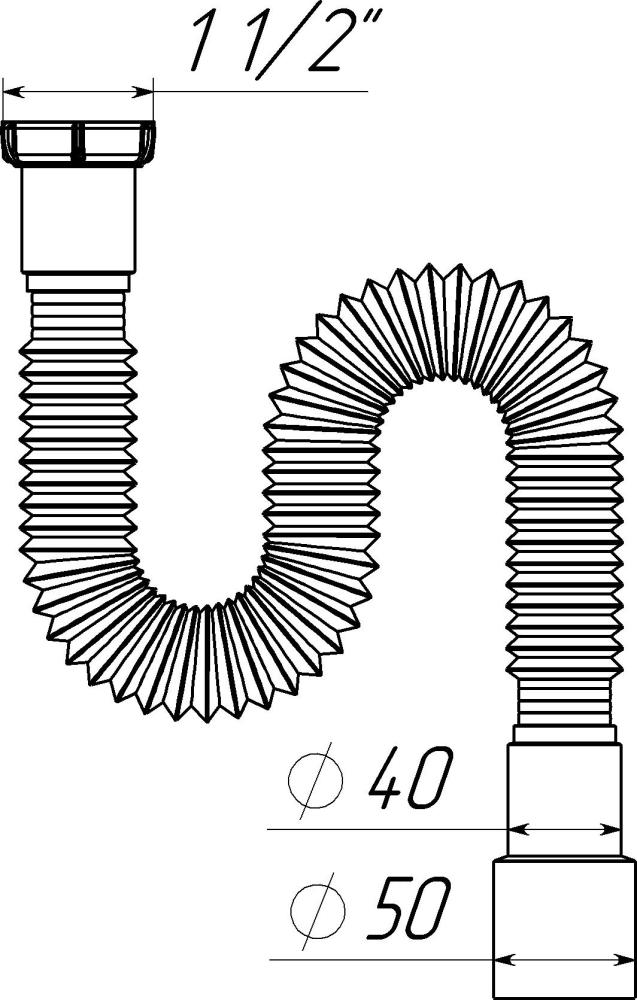 T113 Гибкая труба удлиненная 1½"х40-50 фото-8 T113 Гибкая труба удлиненная 1½"х40-50 фото-8