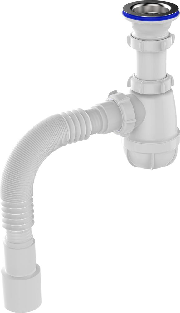 B0115 Сифон для кухни 1½"х40 с гибкой трубой 40х40-50 - фото1