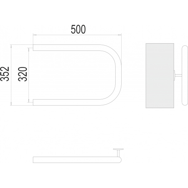 Полотенцесушитель Terminus П-образный 320х500 - фото