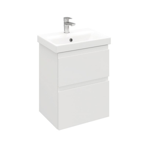 Тумба подвесная Laparet Optimum Slim 50 под умывальник Moduo Slim 50, белый глянец - фото