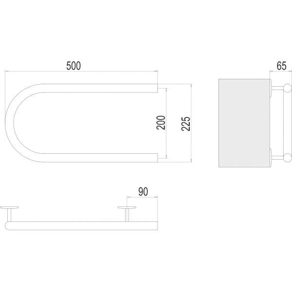 Полотенцесушитель Terminus Электро 25 П-обр 500х200 - фото