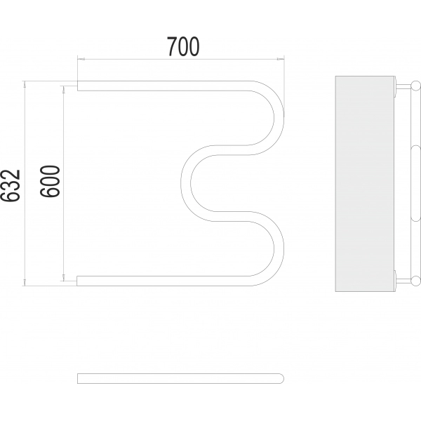 Полотенцесушитель Terminus М-образный 1