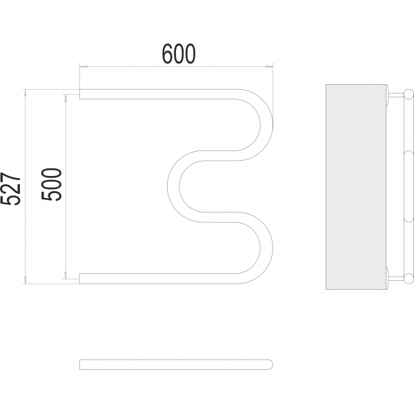 Полотенцесушитель Terminus М-образный 26,9 500х600 - фото
