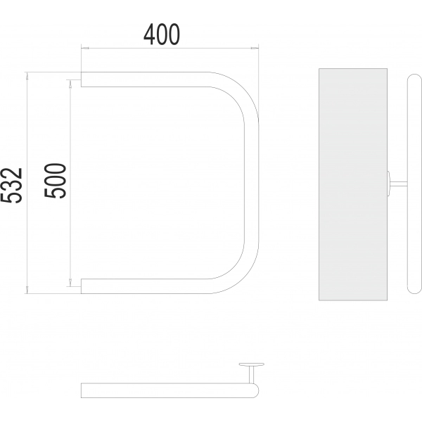 Полотенцесушитель Terminus П-образный 500х400 - фото