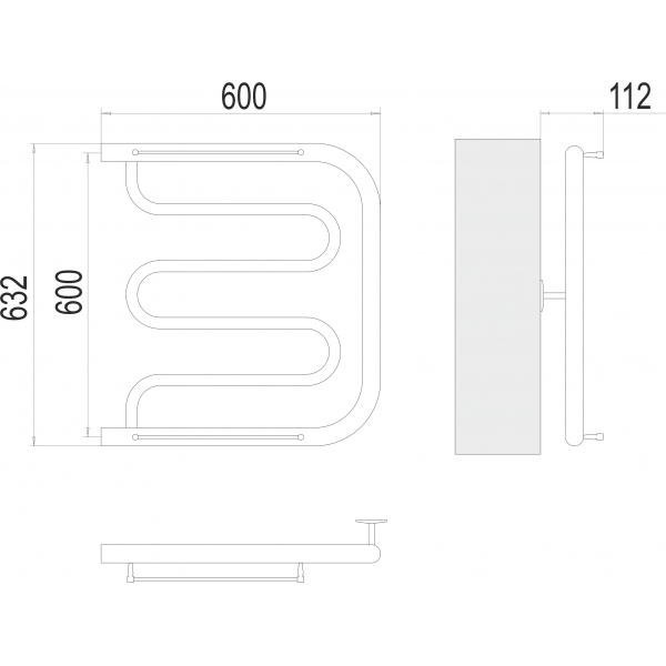 Полотенцесушитель Terminus Фокстрот 1