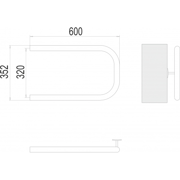 Полотенцесушитель Terminus П-образный 320х600 - фото