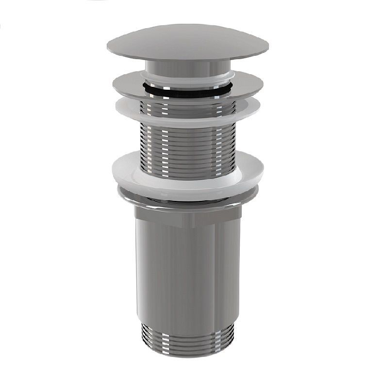 Донный клапан Alcaplast ClickClack 5/4 цельнометалический с большой заглушкой, A395-BL-01 - фото1