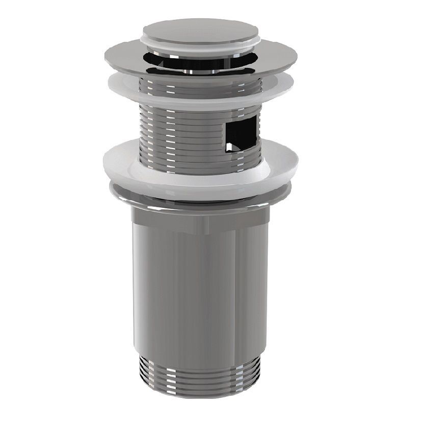 Донный клапан Alcaplast ClickClack 5/4 цельнометалический с переливом и малой заглушкой, A391-BL-01 - фото1