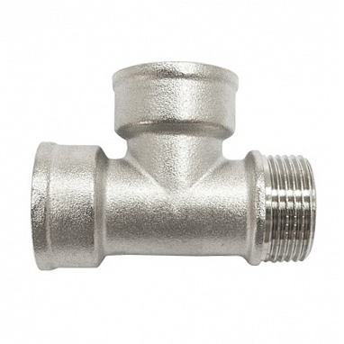 Тройник латунный 25 В-В-Н - фото1