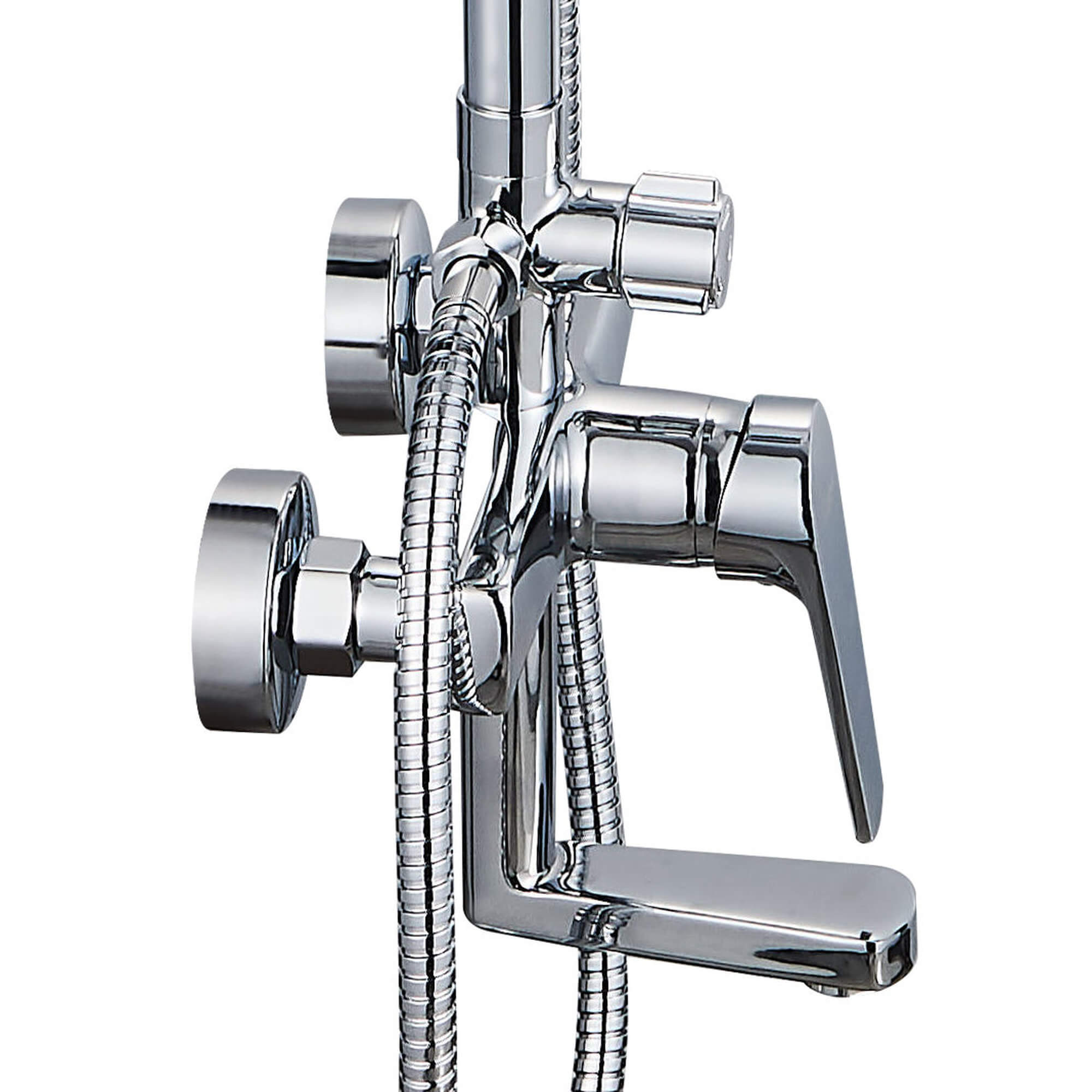 Душевая система Ligeya L1202 с одноручным смесителем, изливом, тропическим и ручным душем фото-4