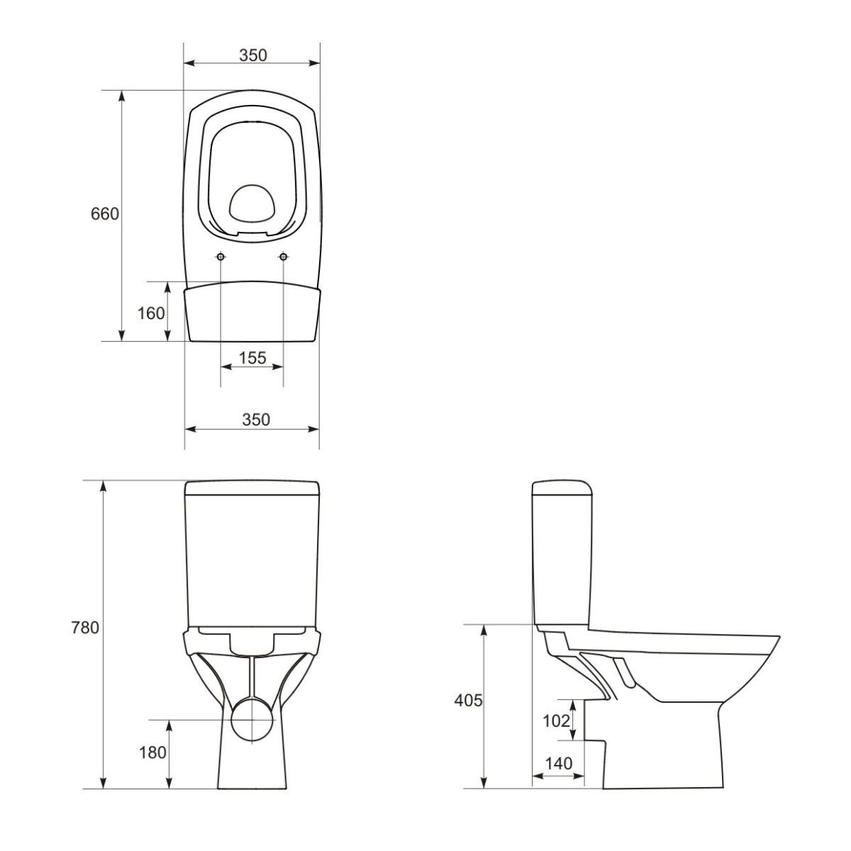 Унитаз-компакт Cersanit Carina New Clean On 011 с сиденьем Slim - фото2