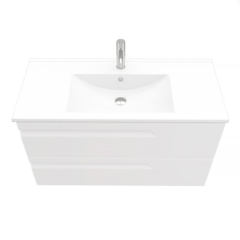 Тумба подвесная Laparet Atlas 100 под умывальник Creavit Su 100, белый матовый - фото2 Тумба подвесная Laparet Atlas 100 под умывальник Creavit Su 100, белый матовый - фото2