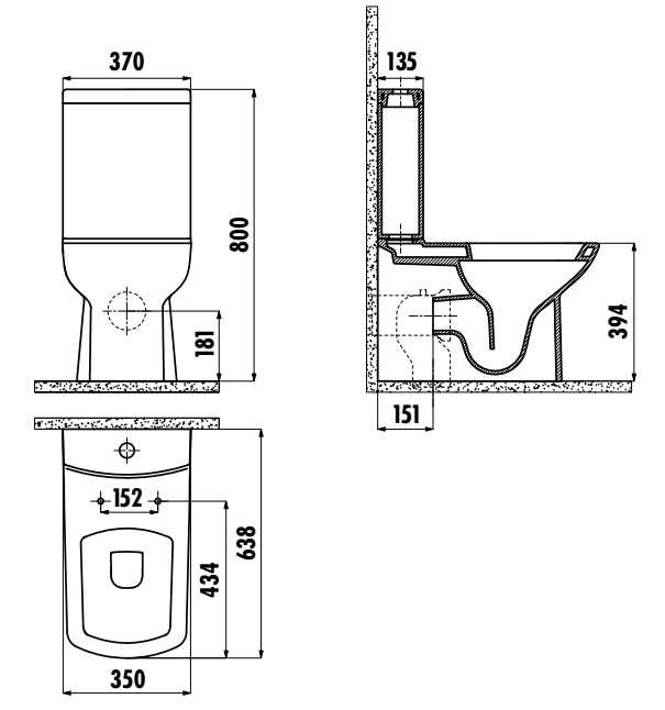 Унитаз пристенный Creavit Lara (без бачка) - фото2