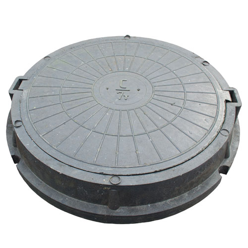 Люк полимерный, 70 кН - чёрный - фото1