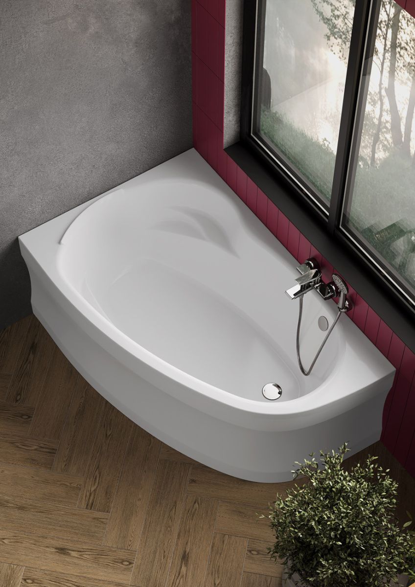 Ванна акриловая Bonito Home Emilia правая 150х95 с ножками + панель для ванны - фото2 Ванна акриловая Bonito Home Emilia правая 150х95 с ножками + панель для ванны - фото2