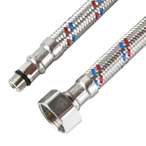 Гибкая подводка для смесителя (нерж. сталь) 1/2хМ10 1,5м пара - фото1