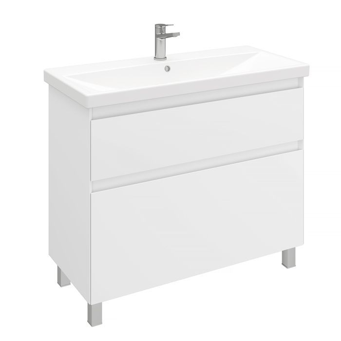 Тумба напольная Laparet Vitrum 100 под умывальник CeraStyle Elite 100, белый матовый - фото1 Тумба напольная Laparet Vitrum 100 под умывальник CeraStyle Elite 100, белый матовый - фото1