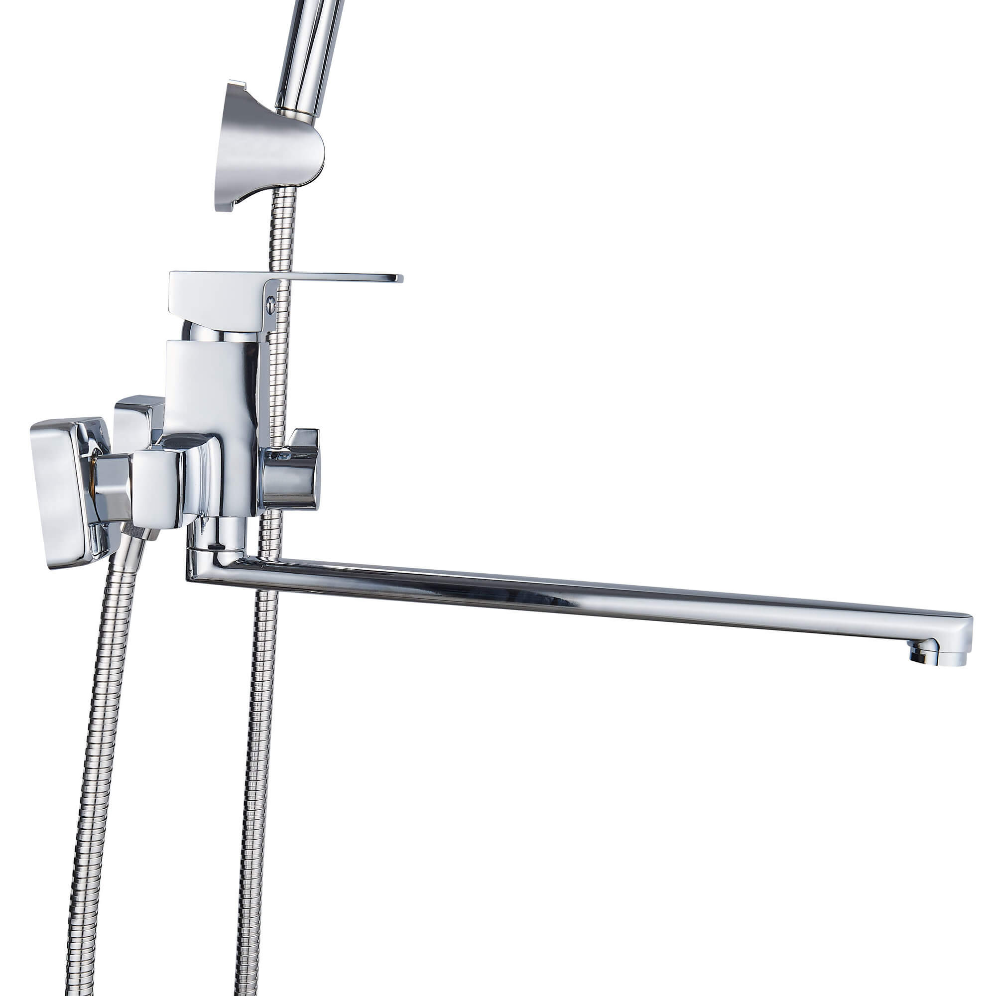 Смеситель для ванны Ligeya L9001 с душем одноручный с длинным изливом - фото2