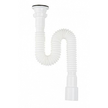 F203 Гофросифон 1¼х40-50 с металлической решеткой 380-750 мм. - фото1