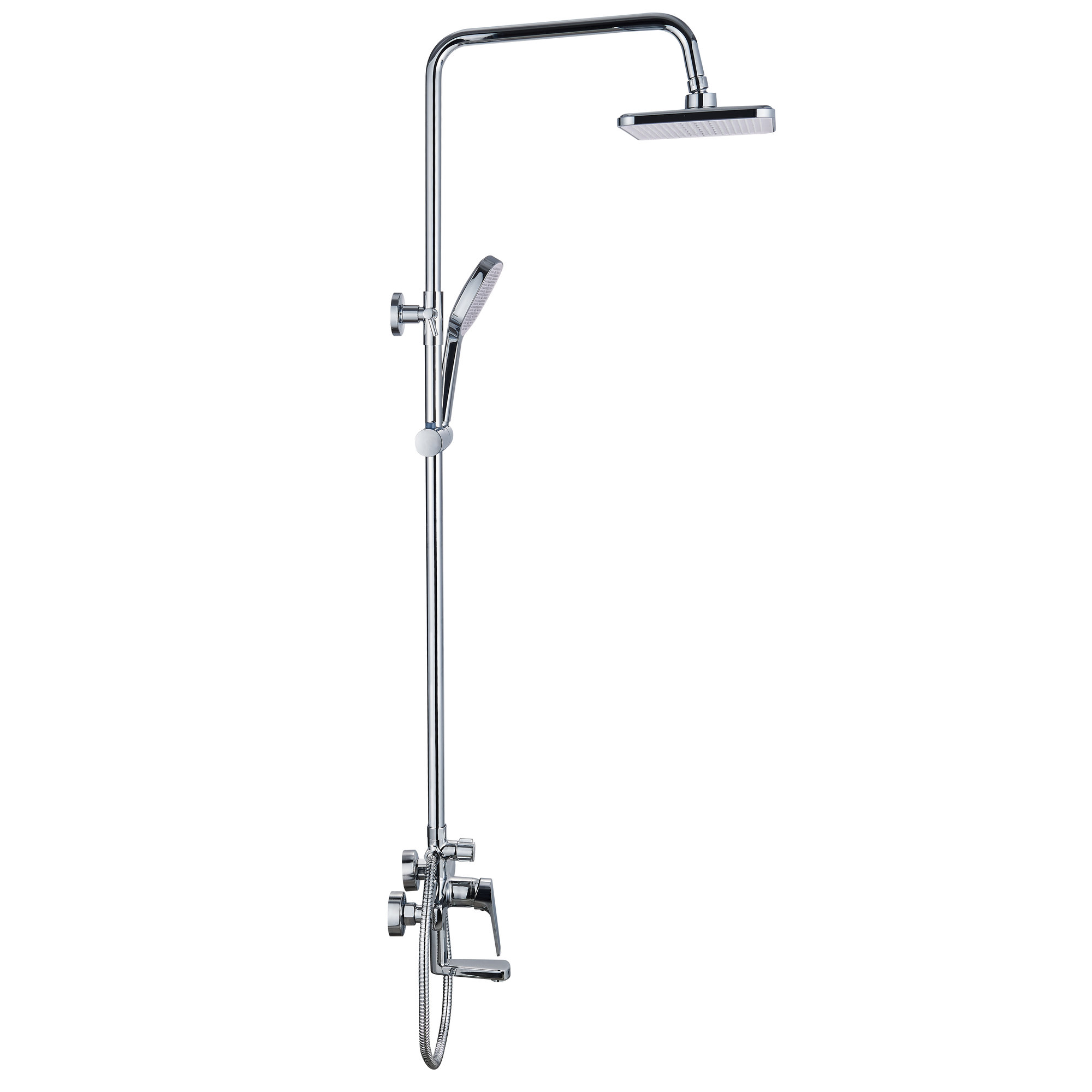 Душевая система Ligeya L1201 с одноручным смесителем, изливом, тропическим и ручным душем фото-2 Душевая система Ligeya L1201 с одноручным смесителем, изливом, тропическим и ручным душем фото-2