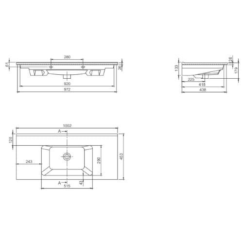 Умывальник CeraStyle Arte 100 белый - фото2