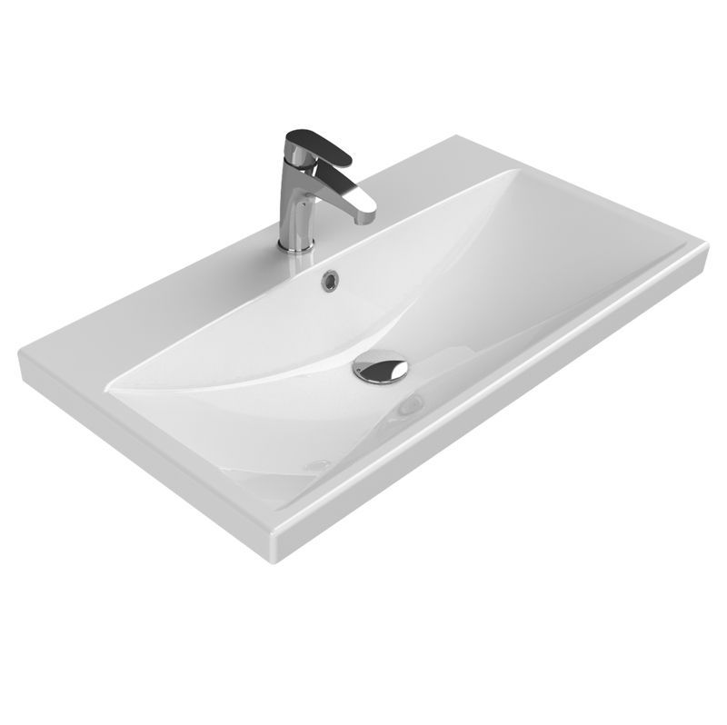 Умывальник CeraStyle Elite 80х45 мебельный/подвесной без крепления, белый - фото1