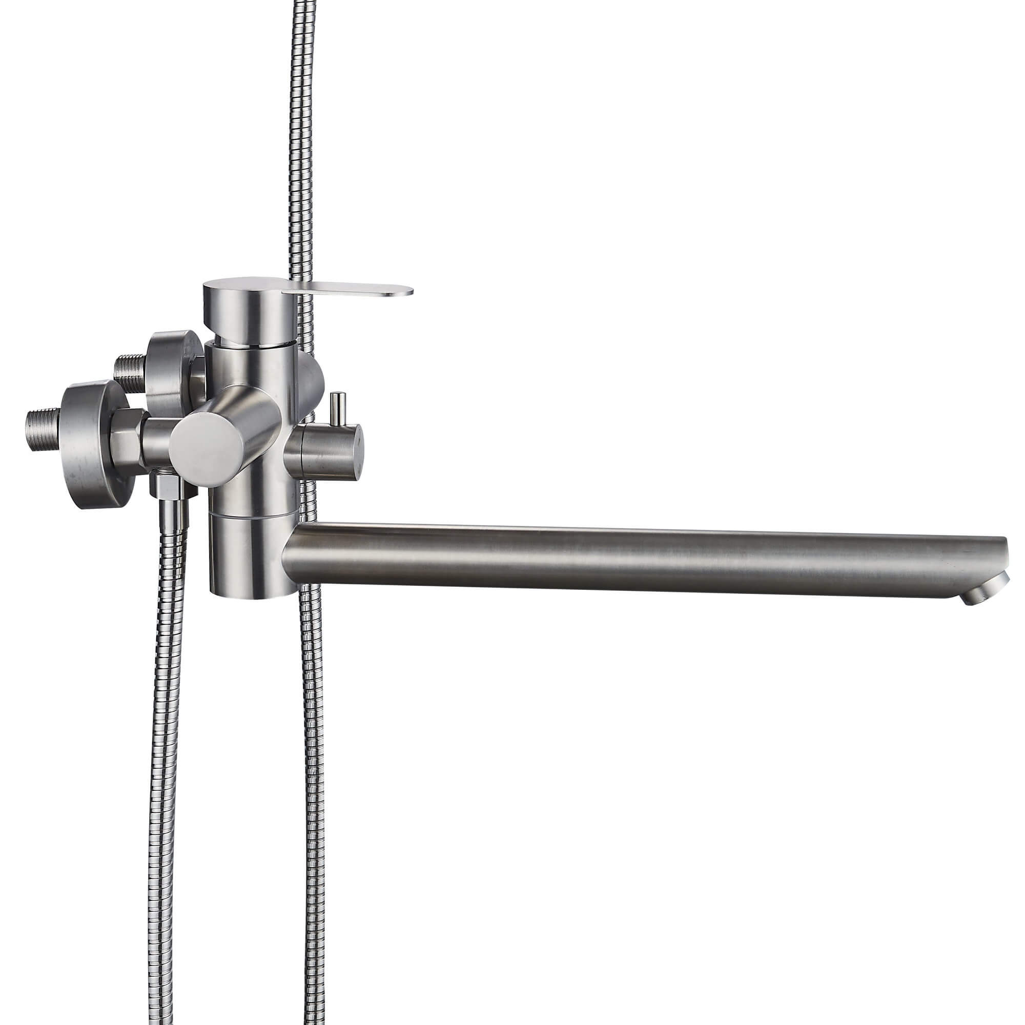 Смеситель для ванны Ligeya S3025 с душем одноручный, нерж. - фото2